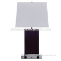 USA UL modern best selling products in america hotel lamps with outlets and wood power USB outlet table lamp